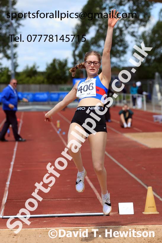 Womens Under-20s long jump, 2024 Northern Senior and Under-20s Track and Field Champs, Middlesbrough.  Photo: David T. Hewitson/Sports for All Pics